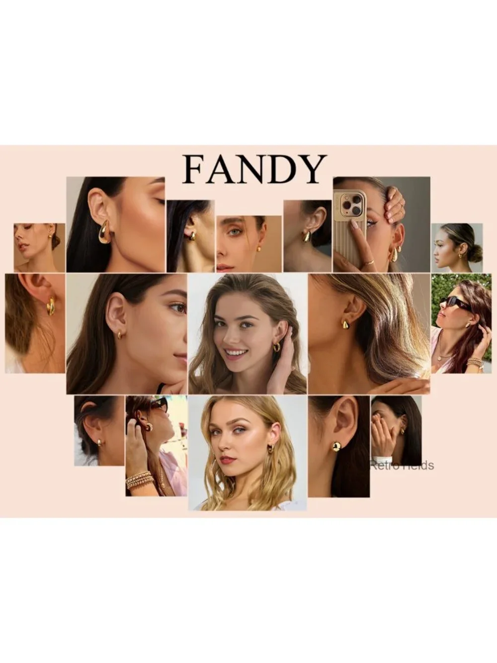 12 Pairs Gold Hoop Earrings Set for Women Gold Plated Hypoallergenic Trendy
